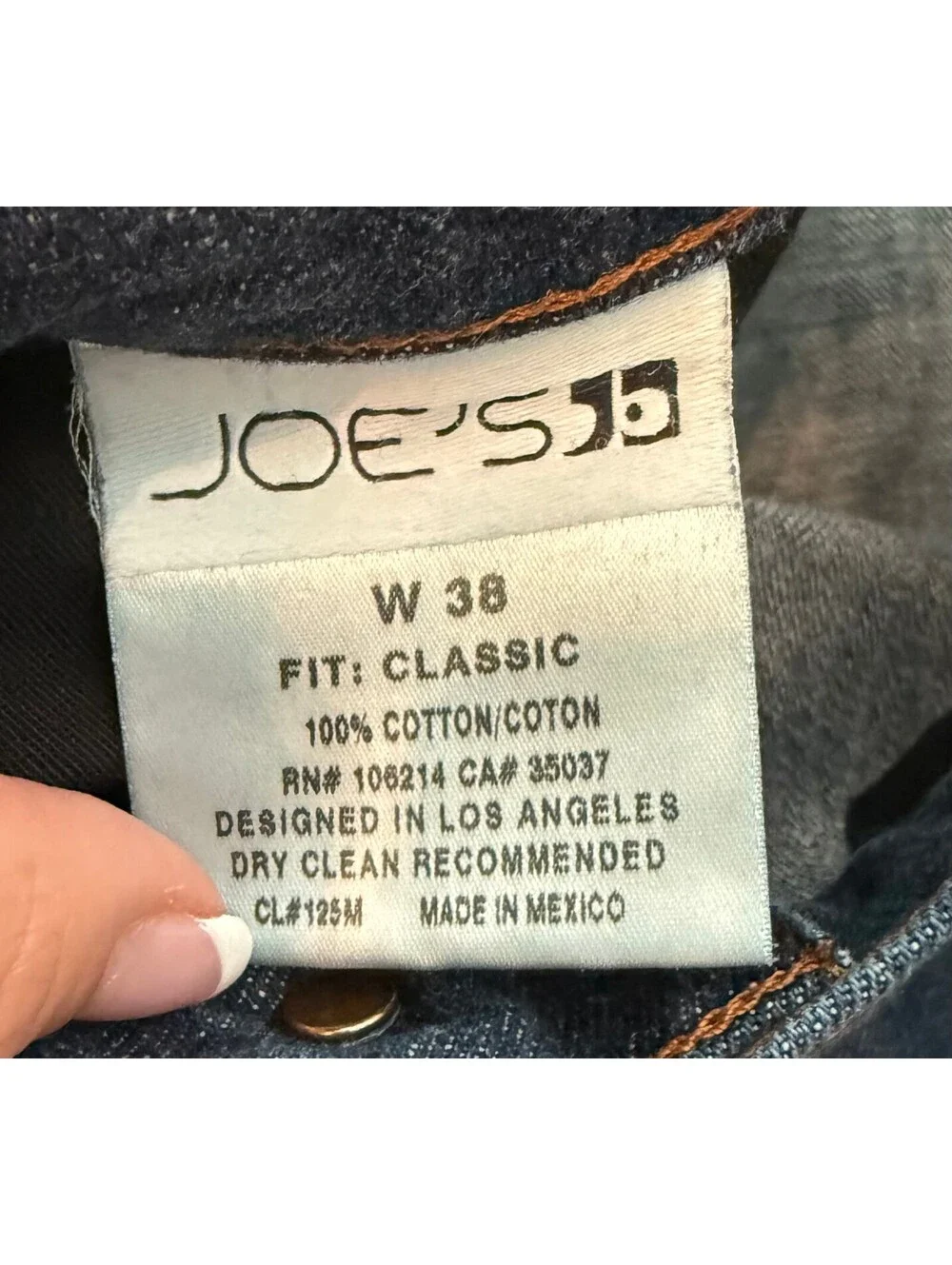 Joe's Jeans Men's Classic Fit Jeans Size 38